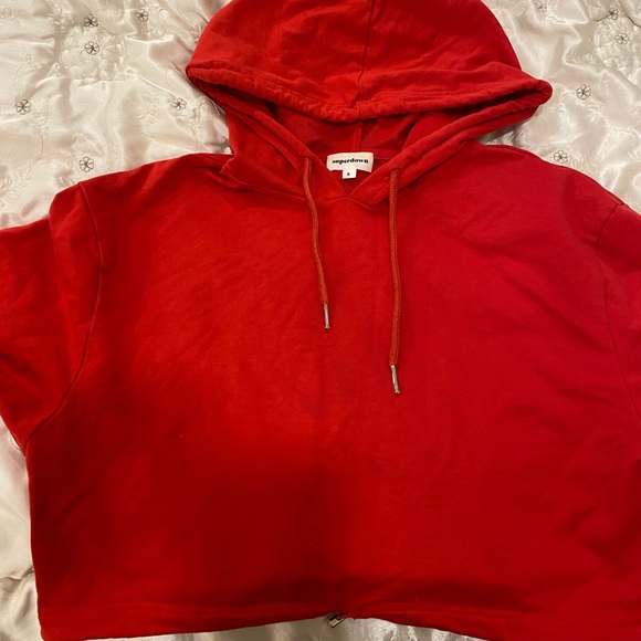 Superdown cropped hoodie with drawstring - Picture 6 of 7